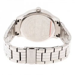 Pre Owned Just Cavalli Silver Stainless Steel 7253127530 Men's Wristwatch 42 mm