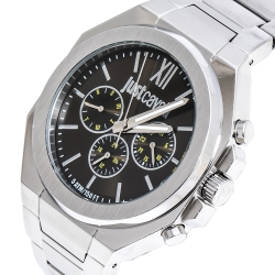 Pre Owned Just Cavalli Green Stainless Steel Just Strong R7253573002 Men's Wristwatch 42 mm