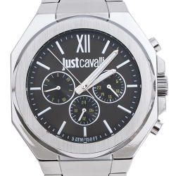 Pre Owned Just Cavalli Green Stainless Steel Just Strong R7253573002 Men's Wristwatch 42 mm