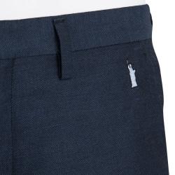 Pre Owned Kenzo Marine Blue Linen Blend Bermuda Shorts M