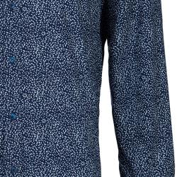 Pre Owned Kenzo Men's Blue and White Print Shirt M