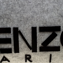 Pre Owned Kenzo Grey/Black Denim and Leather Duffel Bag