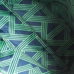 Pre Owned Kenzo Navy Blue/Green K Logo Nylon Weekender Duffel Bag