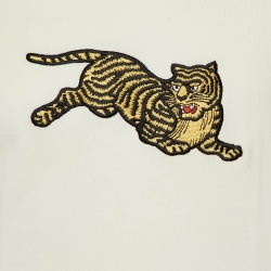 مملوكة مسبقًا Kenzo Ivory Cotton Flying Tiger Embroidered Sweatshirt S 