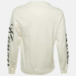 مملوكة مسبقًا Kenzo Ivory Cotton Flying Tiger Embroidered Sweatshirt S 