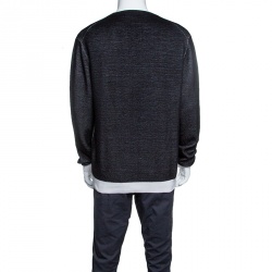 مملوكة مسبقًا سويتر كينزو مزيج صوف أيقونة نمر مطرز أسود XXL