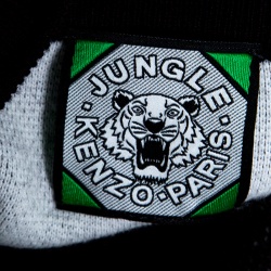 مملوكة مسبقًا سويتر كينزو مزيج صوف أيقونة نمر مطرز أسود XXL