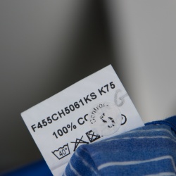 Pre Owned Kenzo Blue Wave Printed Colorblock Cotton Short Sleeve Button Front Shirt M