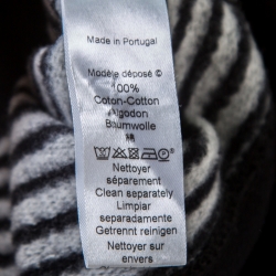 Pre Owned Kenzo Black Striped Knit Embroidered Tiger Motif Sweatshirt M