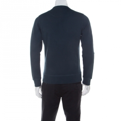 Pre Owned Kenzo Pine Green Embroidered Tiger Motif Cotton Sweatshirt S