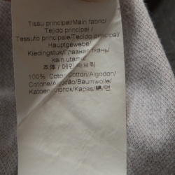 Pre Owned Kenzo Grey Cotton Contrast Trim Tiger Crest Polo T-Shirt L