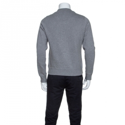 Pre Owned Kenzo Grey Cotton Tiger Embroidered Sweatshirt S