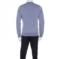 Kenzo Grey Jersey Abstract Fish Applique Sweatshirt M