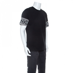 Kenzo Black Logo Printed Cotton Short Sleeve T-Shirt L