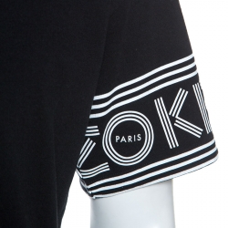 Kenzo Black Logo Printed Cotton Short Sleeve T-Shirt L