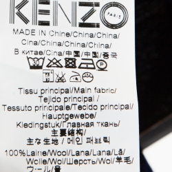 Pre Owned سويتر كينزو مزيج صوف مطرز شعار ونمر أزرق S