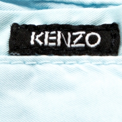 مملوكة مسبقًا Kenzo Light Blue Cotton Collection Fit Trousers S