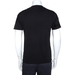 Pre Owned Kenzo Monochrome Logo Print Cotton Crew Neck T-Shirt M
