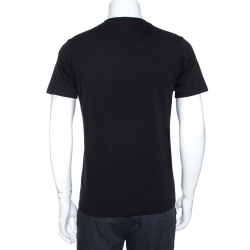 Kenzo Black Tiger Foil Print Cotton Crew Neck T-Shirt M