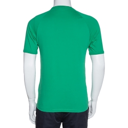 Pre Owned Kenzo Green Cotton Tiger Print Crew Neck T Shirt XS