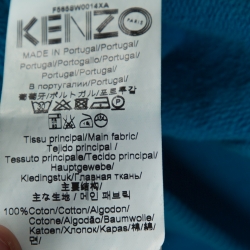 Pre Owned Kenzo Blue Tiger Embroidered Cotton Sweatshirt S