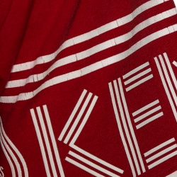 Pre Owned Kenzo Red Cotton Sleeve Logo Detail Crew Neck T Shirt S
