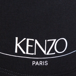 Pre Owned Kenzo Black Cotton Dragon Print Crew Neck T Shirt M 