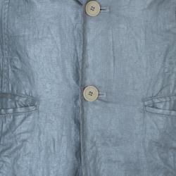 Pre Owned Kenzo Men's Gray Metallic Casual Blazer M