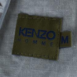 Pre Owned Kenzo Men's Gray Metallic Casual Blazer M