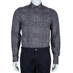 Pre Owned Kenzo Men's Floral Print Shirt M