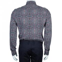 Pre Owned Kenzo Men's Floral Print Shirt M