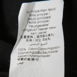 Pre Owned Kenzo Black Tiger Logo Print Cotton T-Shirt M