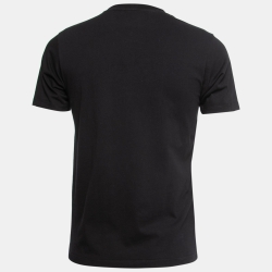 Pre Owned Kenzo Black Tiger Logo Print Cotton T-Shirt M