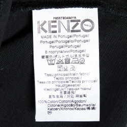 Pre Owned Kenzo Black Eye Printed Cotton Knit T-shirt XL