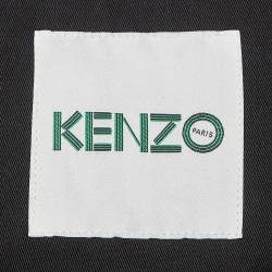 Pre Owned Kenzo Black Gabardine Hooded Jacket XL