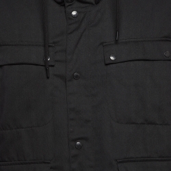 Pre Owned Kenzo Black Gabardine Hooded Jacket XL