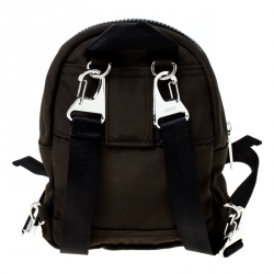 Kenzo Dark Green Canvas Mini Tiger Backpack