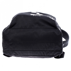 Pre Owned Kenzo Black Nylon Signature Logo Bakcpack