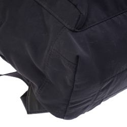 Pre Owned Kenzo Black Nylon Signature Logo Bakcpack