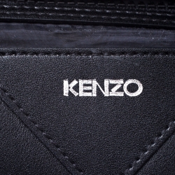 Pre Owned Kenzo Black Nylon Signature Logo Bakcpack