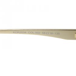 Korloff Black/Gold Aviator Sunglasses