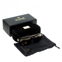 Korloff Black/Gold Aviator Sunglasses