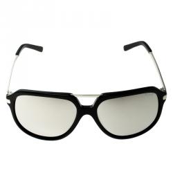 Korloff Black/Silver Mirrored KOR2035 Aviator Sunglasses