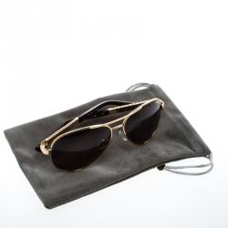 Korloff Gold/Black KOR2016 Aviator Sunglasses