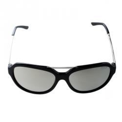 Korloff Black Silver Mirror KOR2034 Aviator Sunglasses