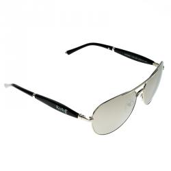 Korloff Silver/Silver Mirrored KOR2021Aviator Sunglasses