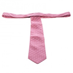 Pre Owned Lanvin Pink Spiral Printed Silk Tie 