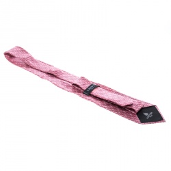 Pre Owned Lanvin Pink Spiral Printed Silk Tie 