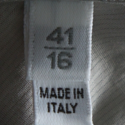 مملوكة مسبقًا  قميص لانفان بأكمام طويلة وجيب على الصدر نسيج مخطط قطن رصاصي L