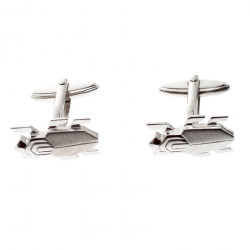 Pre Owned Lanvin Beetle Silver Tone Cufflinks